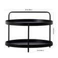 Clearance - Sennen Black Metal Round 65cm Coffee Table - A240