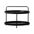 Clearance - Sennen Black Metal Round 65cm Coffee Table - A240