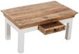 Coastal White and Wood Storage Coffee Table