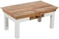 Coastal White and Wood Storage Coffee Table