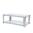 Cohen Coffee Table - Clear Glass and Chrome