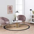Corby Coffee Table - Round - White Marble Effect and Gold