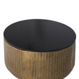 Crotone Coffee Table - Black Granite - Round