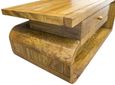 Curved Edge Mango Wood 1 Drawer Coffee Table