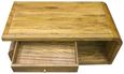 Curved Edge Mango Wood 1 Drawer Coffee Table