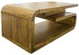 Curved Edge Mango Wood 1 Drawer Coffee Table