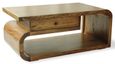 Curved Edge Mango Wood 1 Drawer Coffee Table