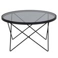 Cuxton Coffee Table - Round - Smoked Glass