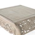 Dale Coffee Table - Carved Mango Wood - Round