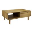 Scandic Coffee Table - 1 Drawer - Danish Oak