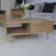 Scandic Coffee Table - 1 Drawer - Danish Oak