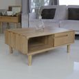 Scandic Coffee Table - 1 Drawer - Danish Oak