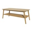 Scandic Coffee Table - Large - with Shelf - Danish Oak
