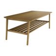 Scandic Coffee Table - Large - with Shelf - Danish Oak