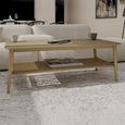 Scandic Coffee Table - Large - with Shelf - Danish Oak