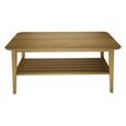 Scandic Coffee Table - Small - with Shelf - Danish Oak