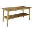 Scandic Coffee Table - Small - with Shelf - Danish Oak