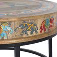 Darambue Coffee Table - Mango Wood - Painted - Round