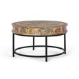 Darambue Coffee Table - Mango Wood - Painted - Round