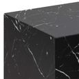 Dice Black Marble Effect Set of 2 Square Coffee Table