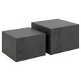 Dice Coffee Table - Square - Black Ocean - Set of 2