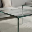 Dice Coffee Table - Clear Glass - Square - Set of 2