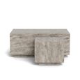 Dice Coffee Table - Grey Marble Effect - Set of 2