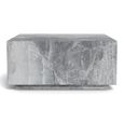 Dice Coffee Table - Grey Marble Effect - Square