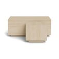 Dice Coffee Table - Travertine Effect - Set of 2