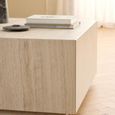 Dice Coffee Table - Travertine Effect - Square