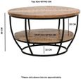Dispur Solid Mango Wood Coffee Table with Shelf