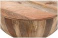 Dispur Solid Mango Wood Drum Coffee Table