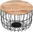 Dispur Solid Mango Wood Removable Top Coffee Table