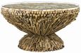 Driftwood Round Coffee Table - Glass Top