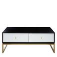 Dumas Coffee Table - 4 Drawer - Black and White
