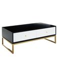 Dumas Coffee Table - 4 Drawer - Black and White