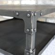 Coffee Table - Black Metal - Cart Style