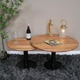 Coffee Table - Round - Mango Wood - Set of 2