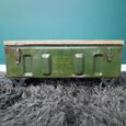 Coffee Table - Military Green Metal and Mango Wood