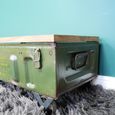 Coffee Table - Military Green Metal and Mango Wood
