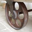 Coffee Table - Railway Wood and Metal Cart