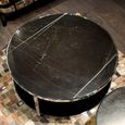 Elba Coffee Table - Round - Marble and Glass with Metal Base - Variation Available