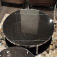 Elba Coffee Table - Round - Marble and Glass with Metal Base - Variation Available