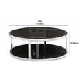 Elba Coffee Table - Round - Marble and Glass with Metal Base - Variation Available