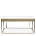 Ella Coffee Table - Mirrored with Gold Metal