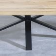 Ezra Oak Coffee Table with Black Spider Legs