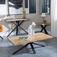 Ezra Oak Coffee Table with Black Spider Legs