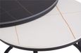 Ferrante White and Black Sintered Stone Round Coffee Table - Set of 2