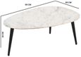 Fluted White Marble Coffee Table