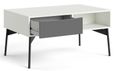 Fur White 1 Drawer Coffee Table